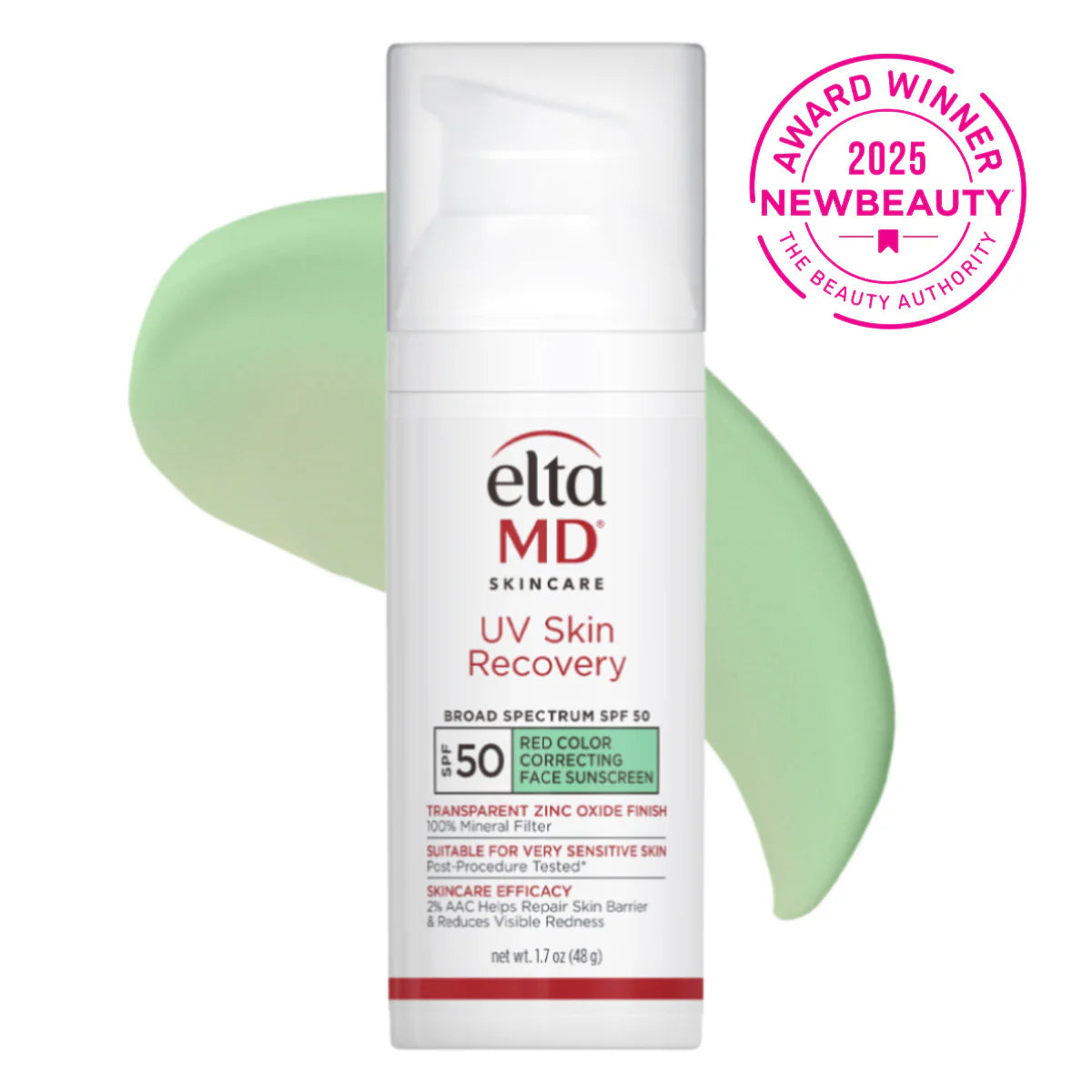 Elta UV Skin Recovery Red Color Correcting Green Tint Broad Spectrum SPF 50