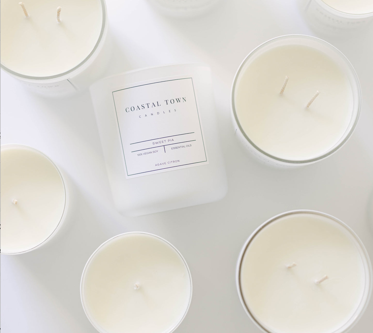 Coastal Town Candles- 2 wick, 16 oz